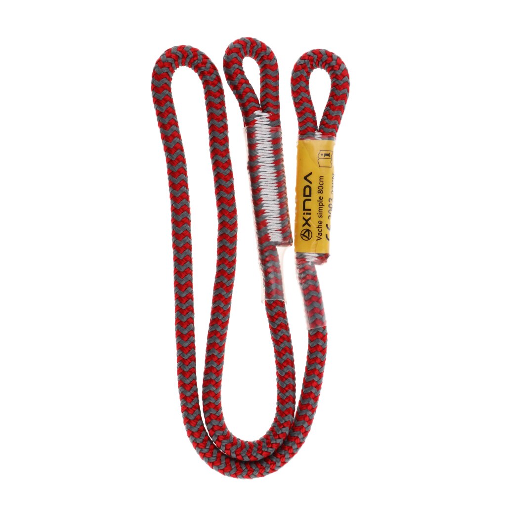 25kn 8mm prusik reb snor 80cm/100cm til arborist udendørs klatring hulevandring ziplining bjergbestigning canyoneering: Sort