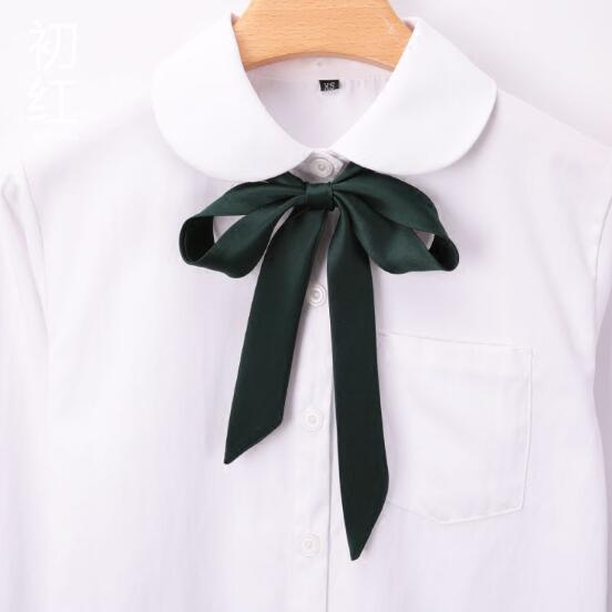 Jk uniform tilbehør butterfly krave college vindbånd kvindelig hånd slips krave reb silke: Grøn