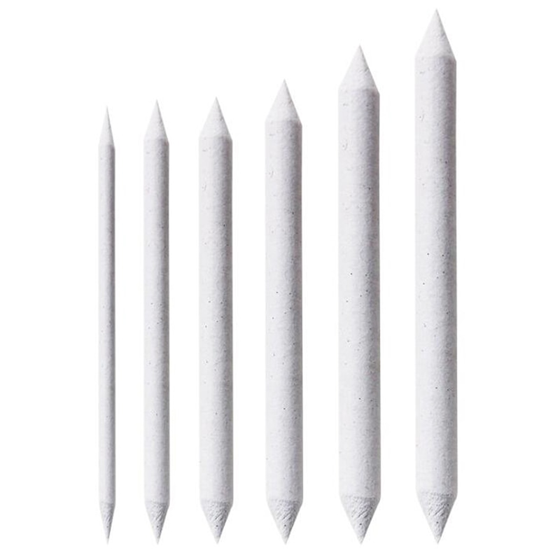 6pcs/Set Blending Smudge Tortillon Stump Sketch Art Drawing Tool Rice Paper Wiper Sketch Paper Pen Sketch Smudge Brush
