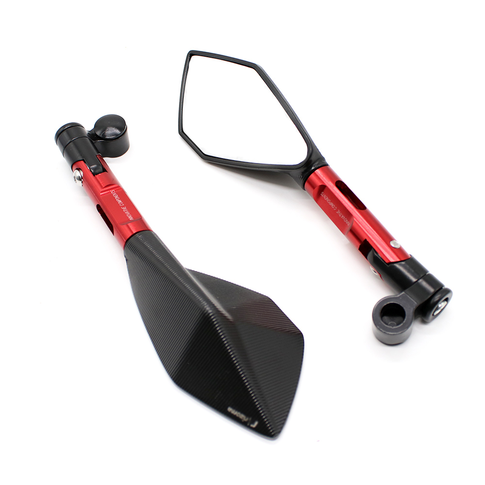 Motocykl lusterka RIZOMA Moto boczne lusterka dla Yamaha R1 R3 R125 FZ6 FZ1 FAZER XV 950 MT07 MT09 MT 03 1200: red clear