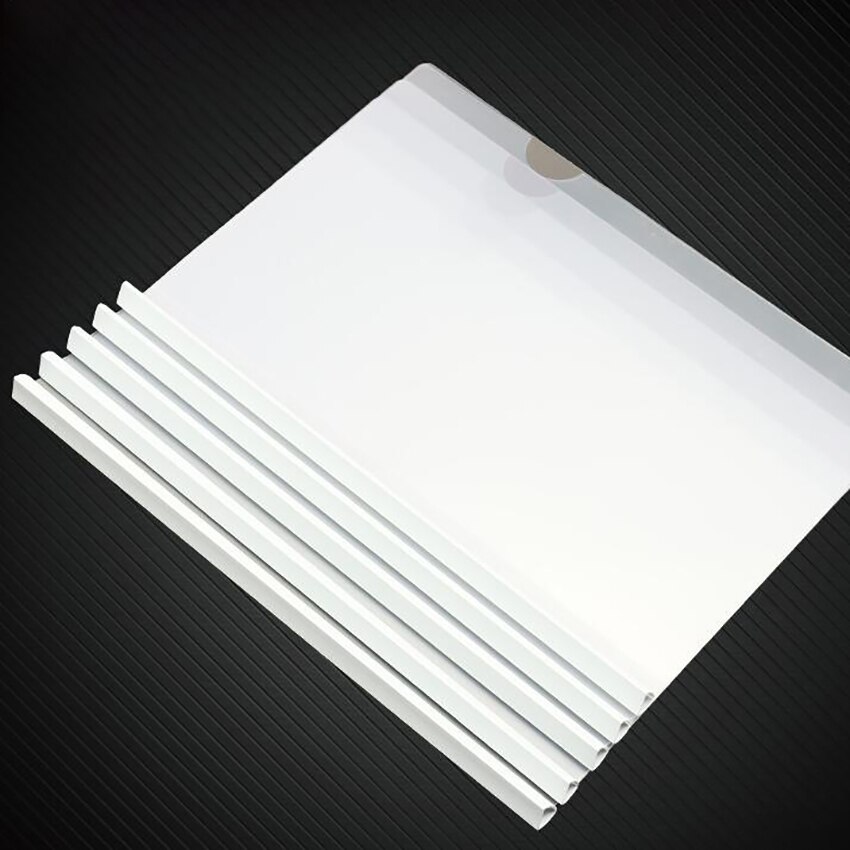 5 PCS/Lot A4 Report Covers With Sliding Bar, Clipbar Presentation Slidebinder Files 50 Sheets Capacity, Blue Green Yellow Red