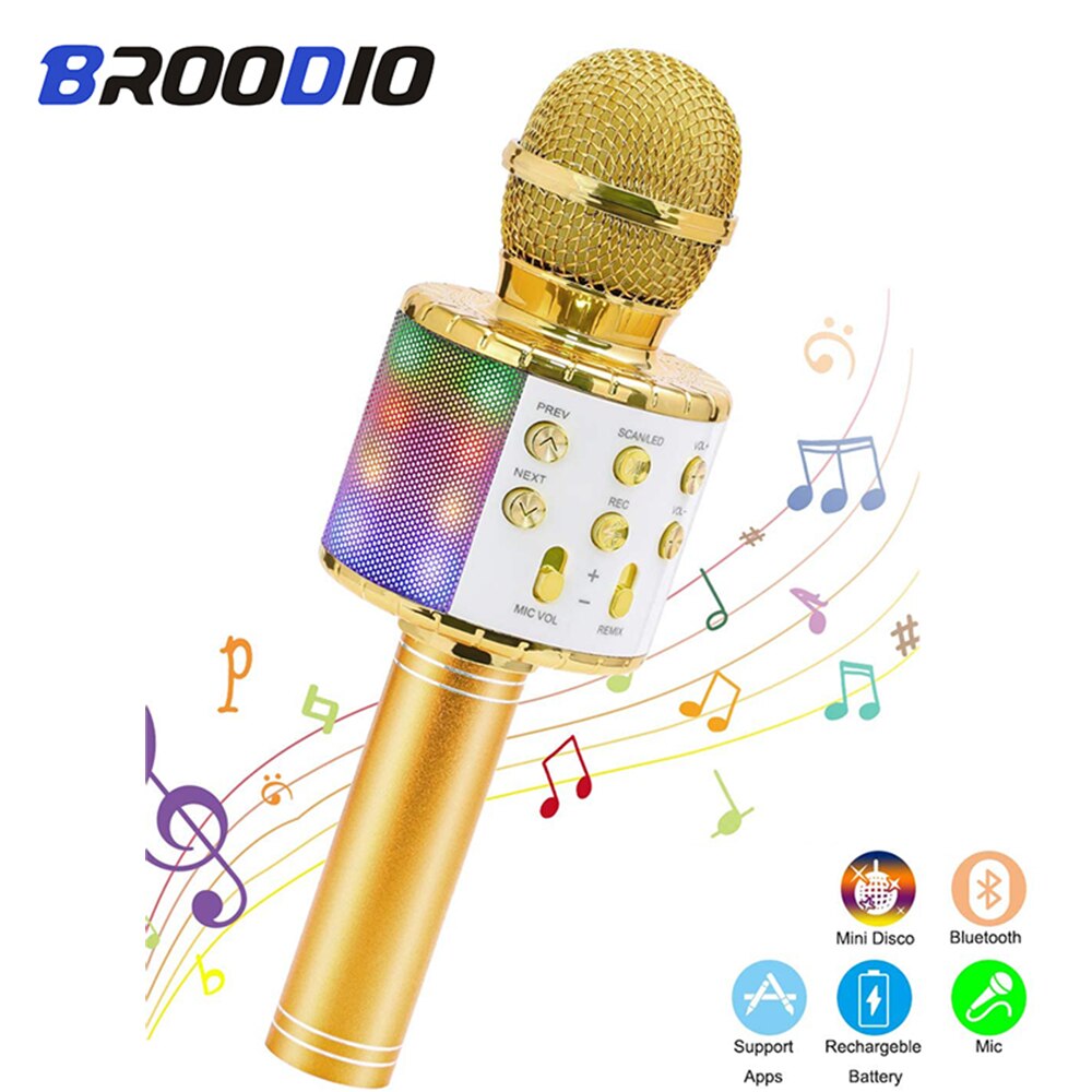 Microfoon Draadloze Bluetooth Karaoke Microfoon Professio Speaker Handheld Microfone Speler Zingen Recorder Microfoon Microfono