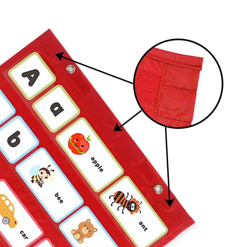 Teacher Class Schedule Magnetic Pocket Chart Double-Sided 5+2 Pocket Wall Hanging Office Schedule Pocket Chart Activity