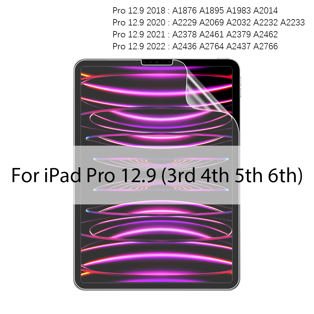 Like Paper Film Screen Protector For Ipad Pro 13 12.9 11 M3 10th Generation A16 Air 4 5 9th 10.2 Mini 6 7 Matte Film Writer: black