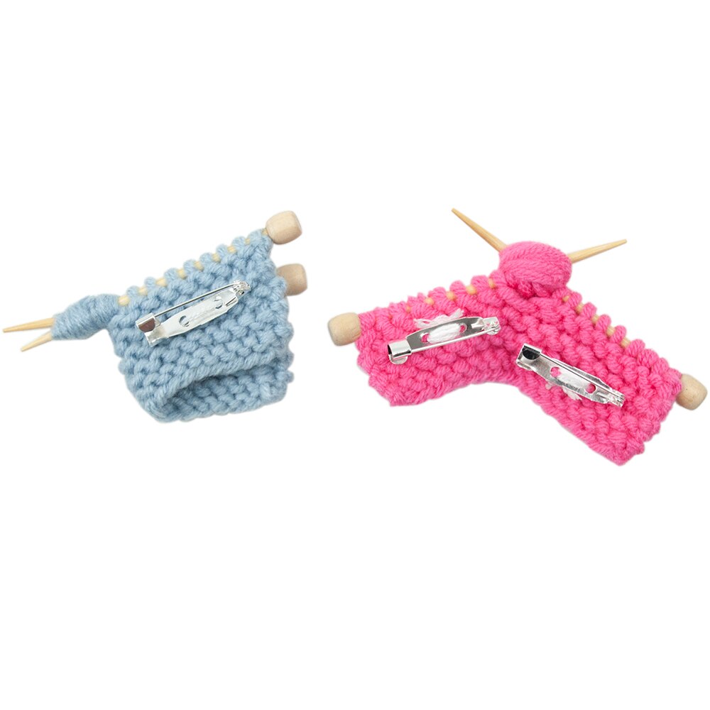 Mini Size 7cm knitting Needles Set Bamboo Material Sweater Weaving Knitting Needlework Kits With/ without Yarn DIY Knitted Tool