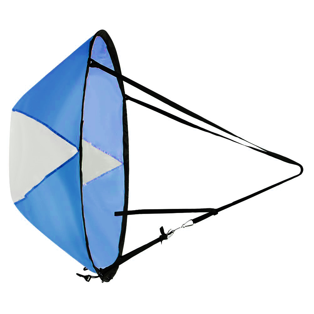 Vela de viento plegable para Kayak, accesorio transparente para barco, remo, ventana,: Blue