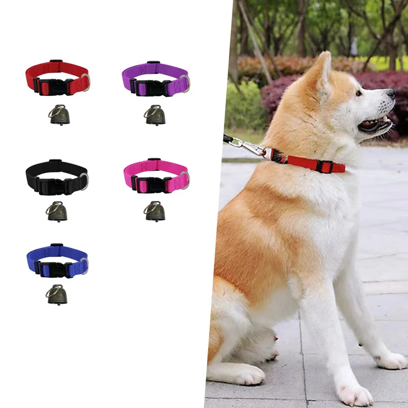 Colliers de chèvre réglables avec cloches, laisse pour chien, corde en Nylon, mouton, pâturage, cloche en cuivre, accessoires pour animaux de ferme