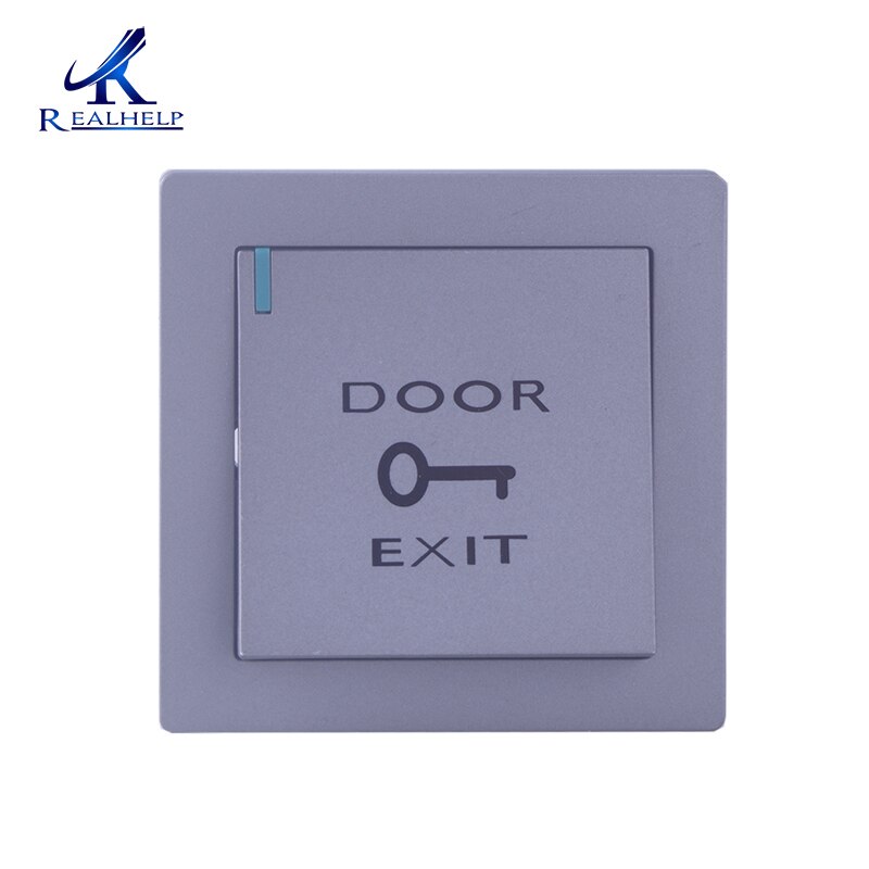Exit Push Buttons for Maglocks Security Door Controls EXIT SWITCH Single Gang Mount Button Indoor Push To Exit Button: Gray