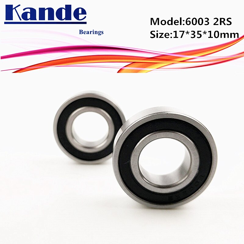 6003RS Lager 4Pcs ABEC-5 6003 2RS Enkele Rij Diepgroefkogellager 6003-2RS 17x35x10mm