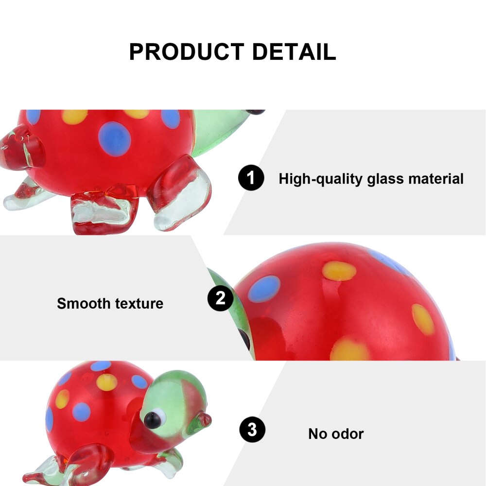 1pc Micro Decor Stylish Adorable Pretty Mini Sea Turtle Glass Turtle Mini Turtle for Home