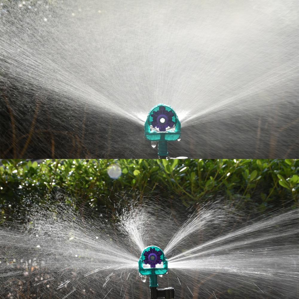 Hage justerbar vanningsdyse vanningsdyse vinkelsprinkler dropper 60/90/180/270/360 grader  on 20cm 45cm 50cm stake drivhus