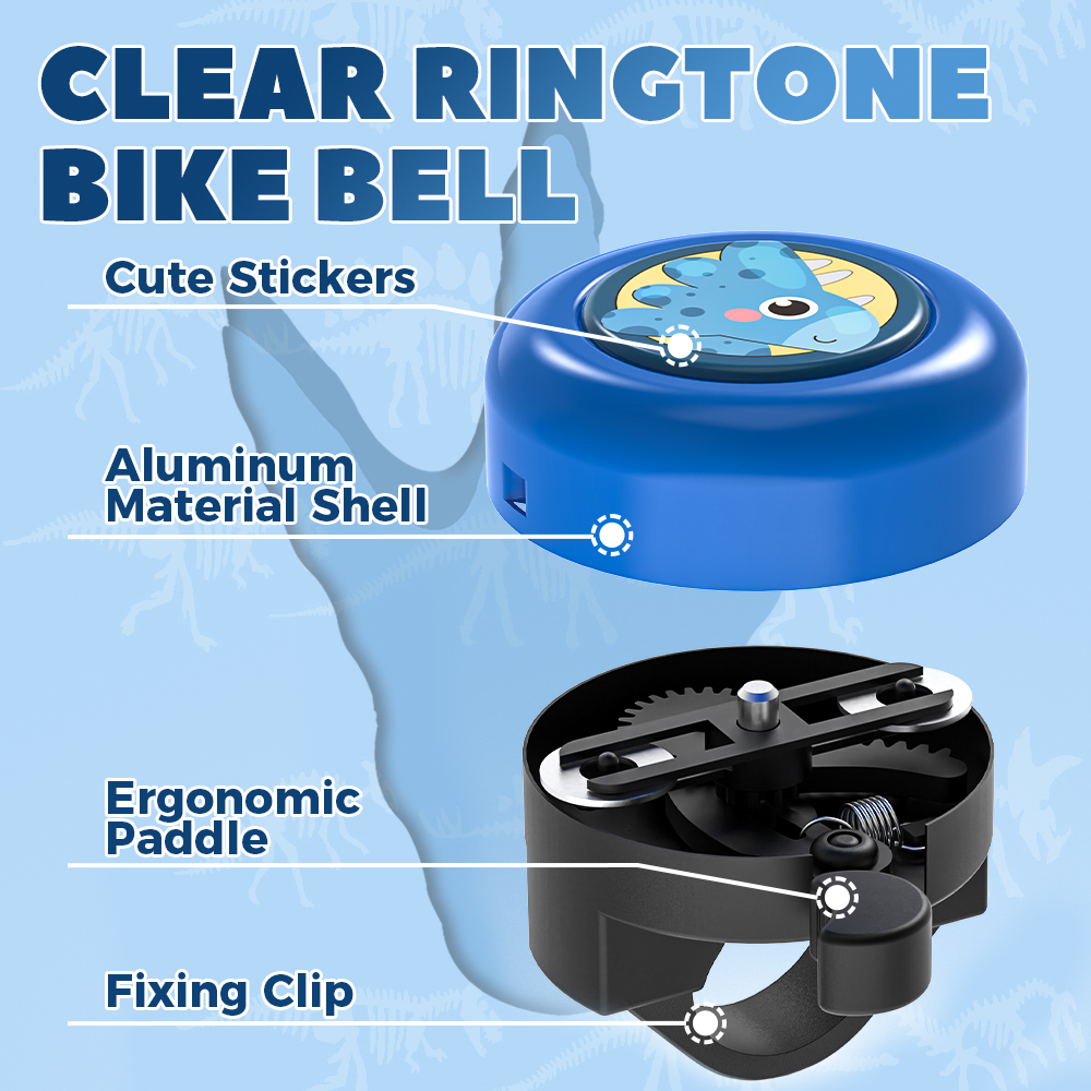 Timbre de bicicleta para niños, Mini anillo de ciclismo bonito, alarma de advertencia para Scooter, triciclo, manillares deportivos, bocina, accesorios para bicicleta