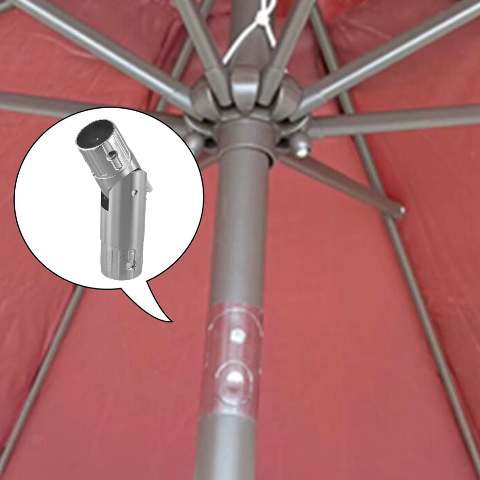 1x Abnehmbare Terrasse Regenschirm Shaker Drehen Wasserdicht Outdoor Garten Party Balkon Sonnenschirm Pol Lenkung Terrasse Regenschirme Teil