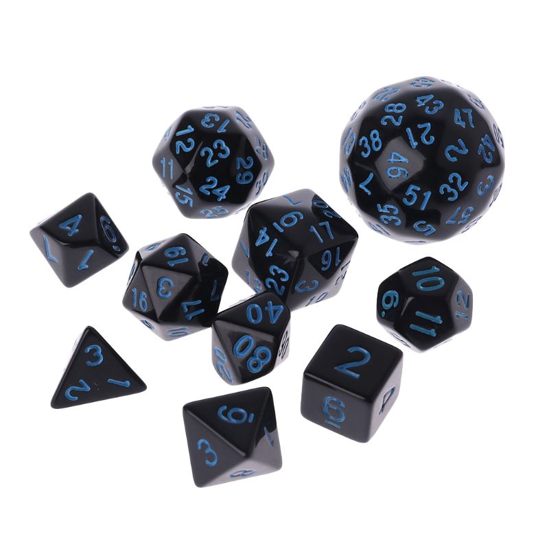 10 Stks/set Multi Zijdig Game Dice Mengen Party Games Club Voor Dungeon D & D Games Spelen: Blauw