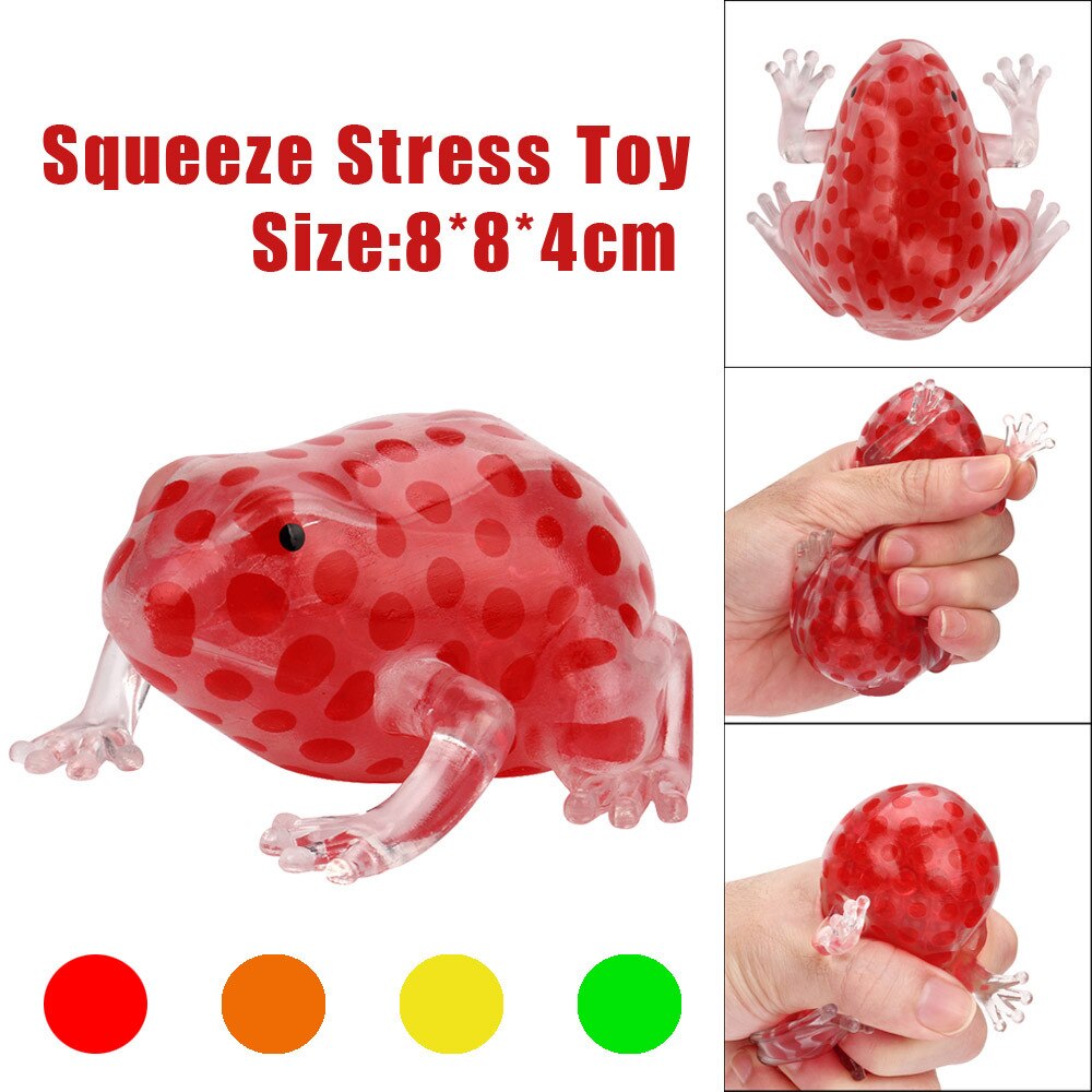 8 cm Bead Stress Bal Kleverige Squeeze Kikkers Stress Relief Squeeze Toy Stress Relief Leuke Squishy Speelgoed