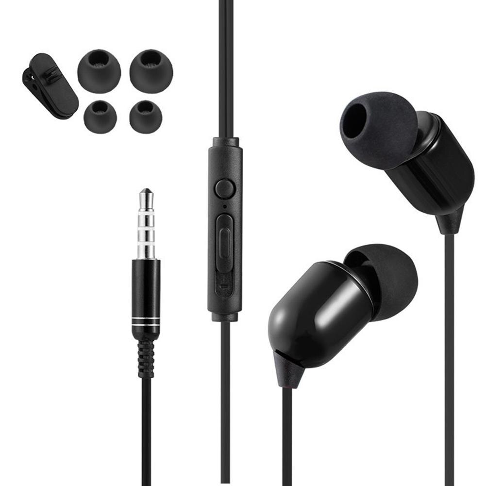 3-Meter 3.5mm Plug In-Ear Wired Earphone Broadcast Live Headset with/without Mic: Black With Mic