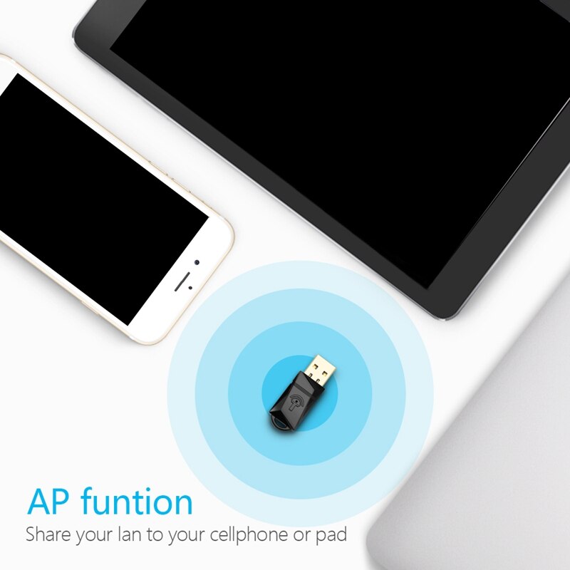 Network Card USB WiFi Adapter 300Mbps 2.4G RTL8192 WiFi Dongle Wi-Fi Adapter USB Receiver for PC Laptop Windows