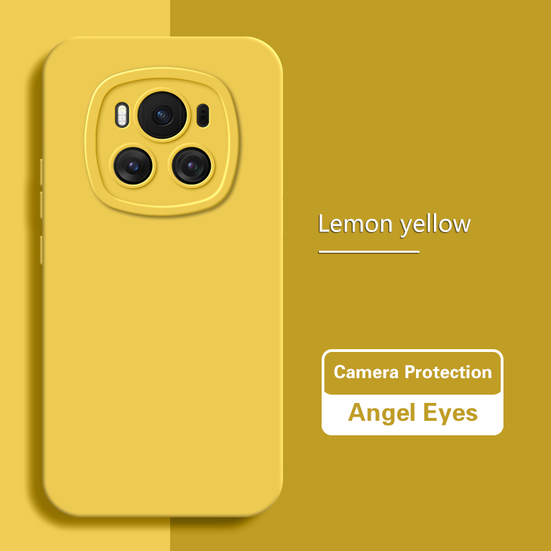 Phone Case for Honor Magic6 Magic 6 Pro 6Pro Ultimate 5G Solid Luxury Soft Liquid Silicone Lens Protection Angel Eyes Back Cover: PP / Pink