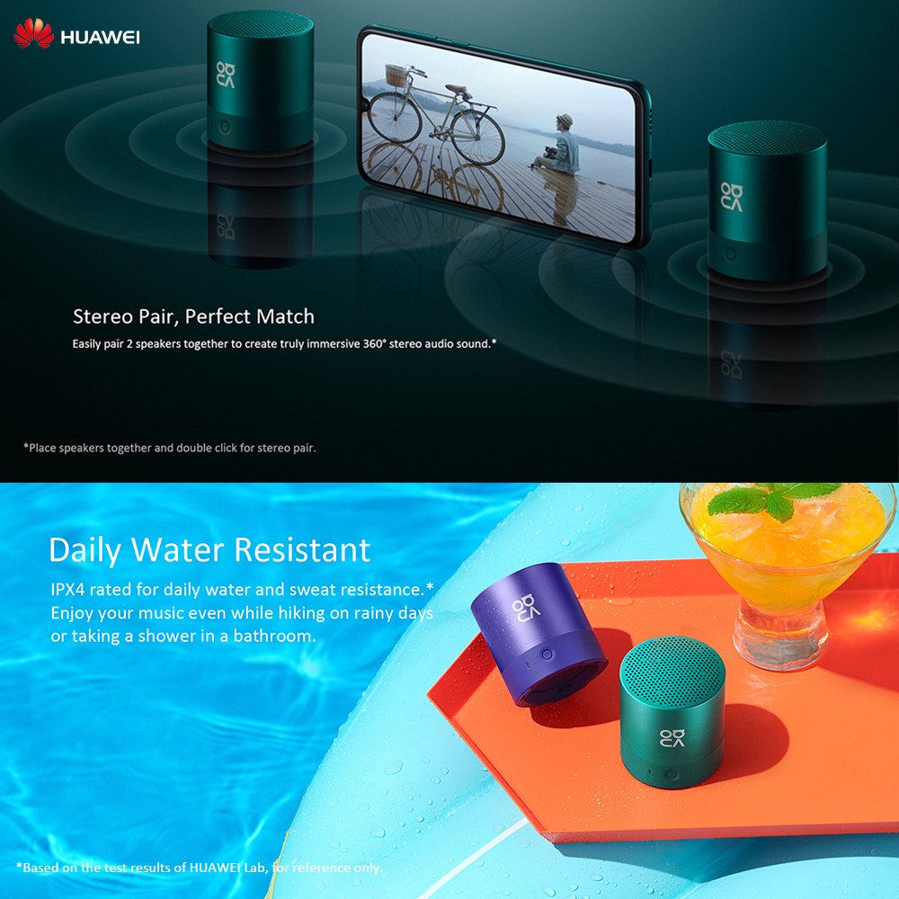 HUAWEI Mini Lautsprecher CM510 Tragbare kabellos Bluetooth Lautsprecher Wasserdichte draussen Lautsprecher Stereo Paar umgeben Laut Volumen
