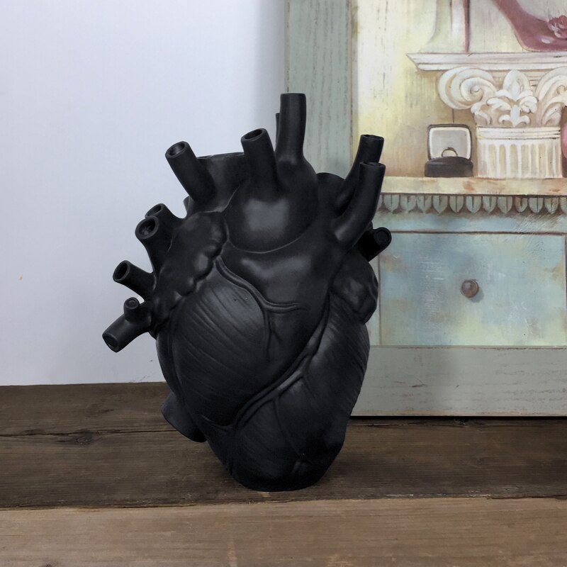 Anatomisches Herz bilden Blume Vase nordisch Stil Blume Topf Getrocknete Vasen Skulptur Schreibtisch Blumentopf für Wohnkultur Ornament