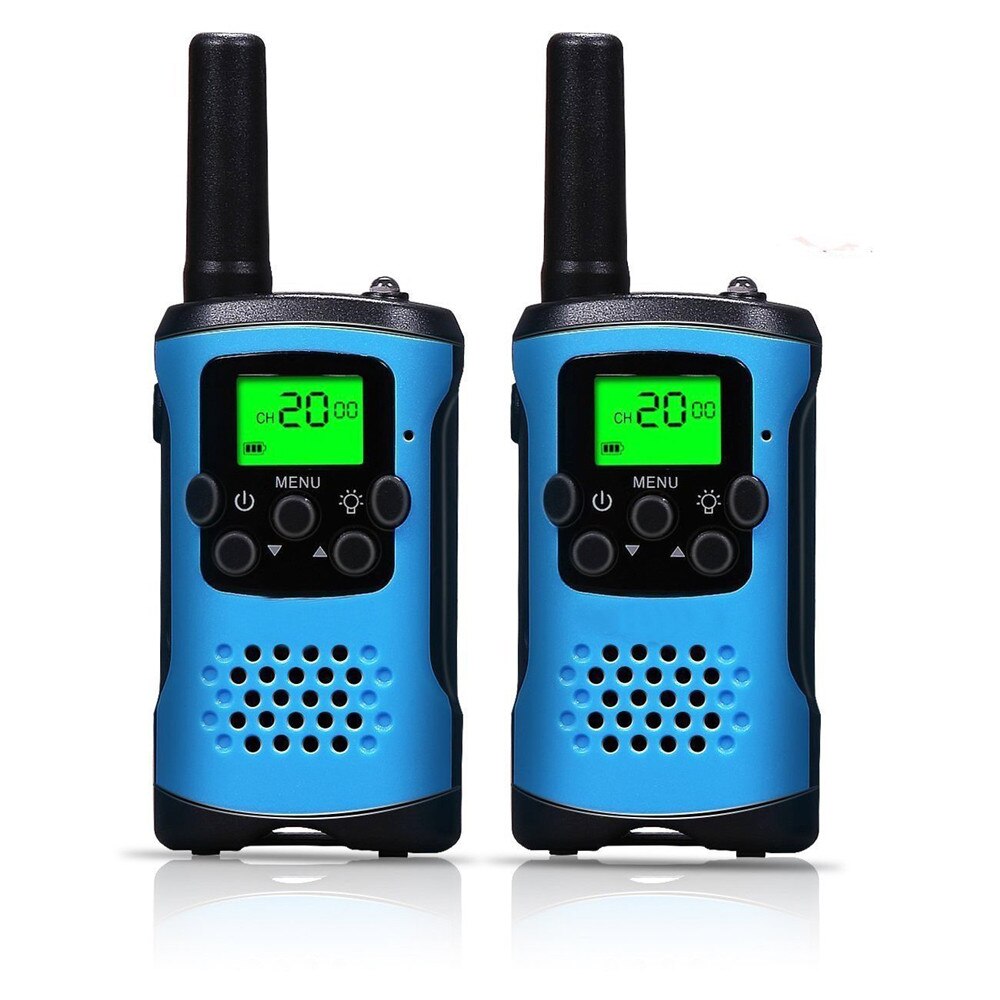 2 pcs Kids Walkie Talkies Bereik tot 6 km 8/22CH FRS/GMRS Mini Twee Manier Radio speelgoed Walkie Talkie Kinderen Intercom: Blue