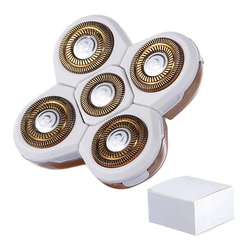 Replaceable Electric Shaver Head And Nose Trimmer Hair Clipper Head Spare 3D 4D 5D 6D 7D 8D 9D Floating Cutter Razor Beard Head: Dark Khaki