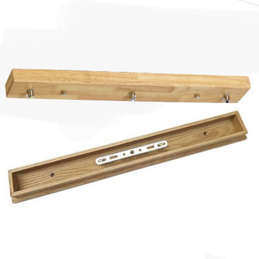 Jahrgang holz lampe Basis Runde Rechteckigen 30cm 50cm 3 köpfe DIY kronleuchter holz Decken Basis hängen lampe Beleuchtung zubehör