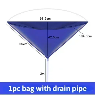 Bolsa de limpieza de aire acondicionado de 93cm, bolsa de drenaje impermeable para lavar, Kit de limpieza de aire acondicionado, herramientas de limpieza de aire acondicionado para el hogar: Gris claro