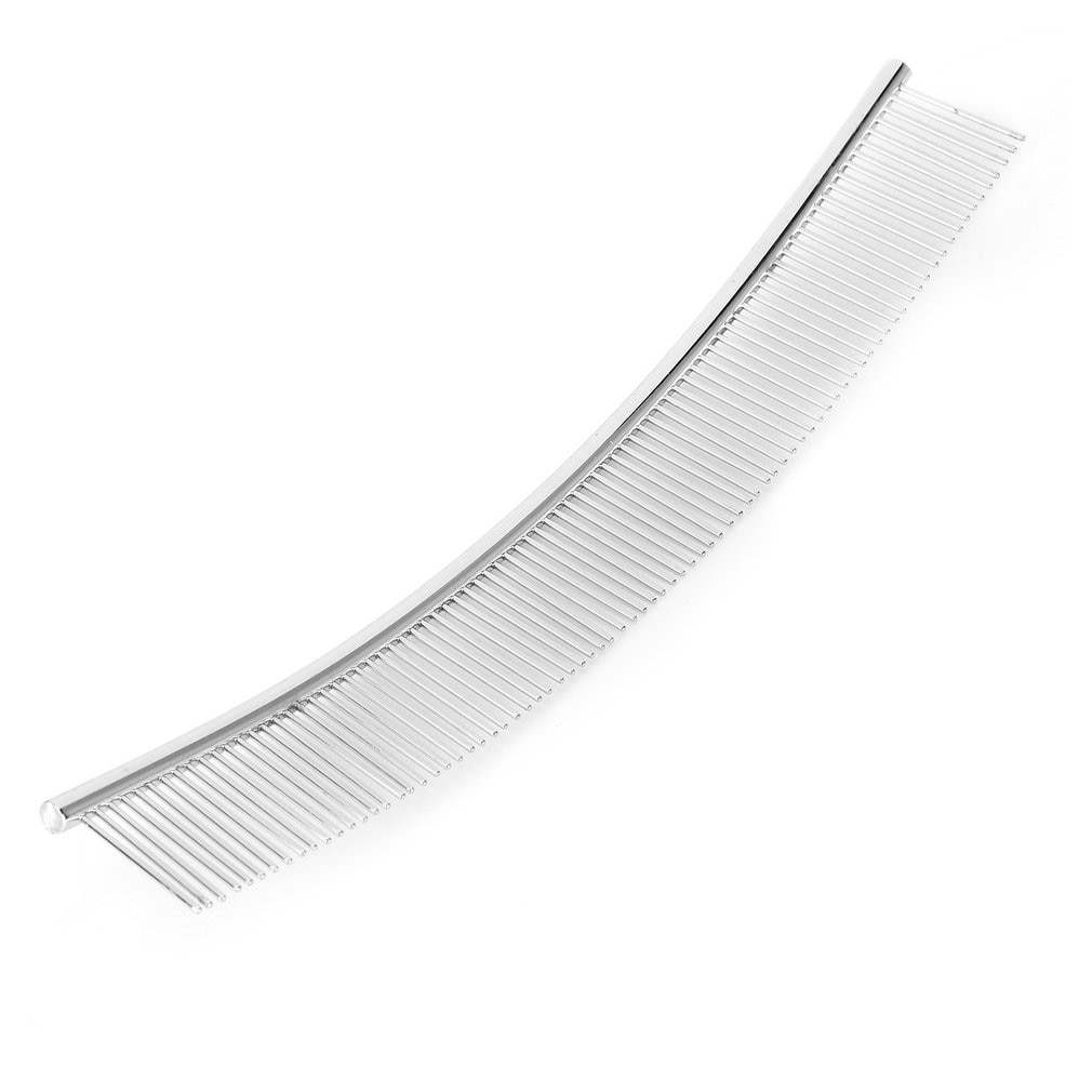 Durable Pet Grooming Comb Moon Shaped Stainless Steel Dogs Beauty Removes Fleas Curved Row Comb Cat Thin Dense for Choose