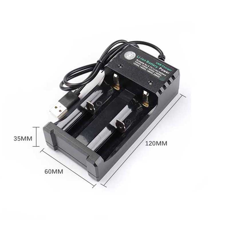 18650 Battery Charger Black 1 2 4 Slots AC 110V 220V Dual For 18650 Charging 3.7V Rechargeable Lithium Battery Charger