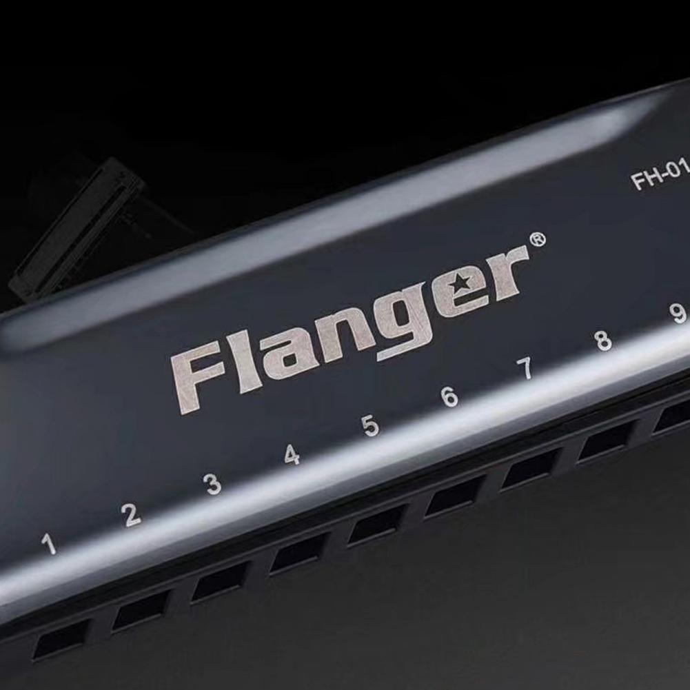 Flanger 10 Hole 20 C Tone Diatonische Blues Harmonica Standaard Mond Sleutel Orgel met Case voor Beginners Professionele Muziek FH-01