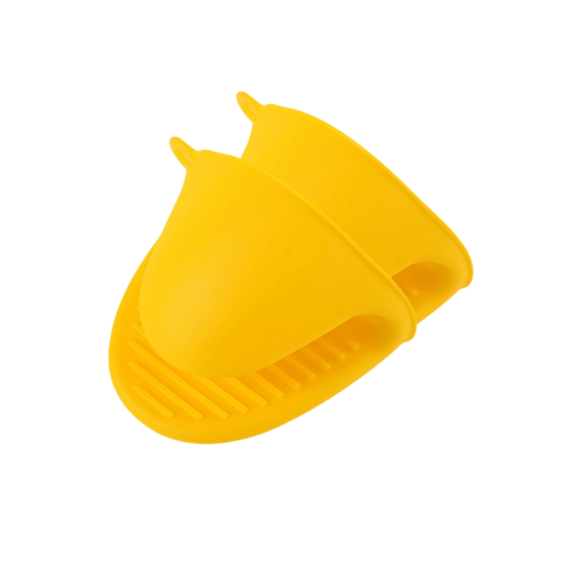 Guantes gruesos de silicona para horno, guantes antiescaldaduras resistentes al calor para cocinar, empuñaduras para pellizco, soporte para ollas, accesorios de cocina de silicona, 2 uds.: Verde