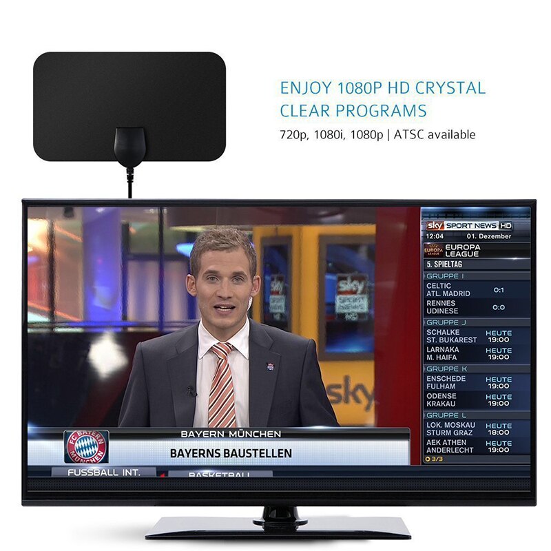 25DB Antena telewizji cyfrowej HD telewizor z dostępem robić kanałów telewizji cyfrowej (DTV) skrzynka cyfrowa Antena telewizyjna 50 mil Wzmacniacz aktywny wnętrze wnętrza Antena telewizyjna Antena telewizor HD z płaskim projekt