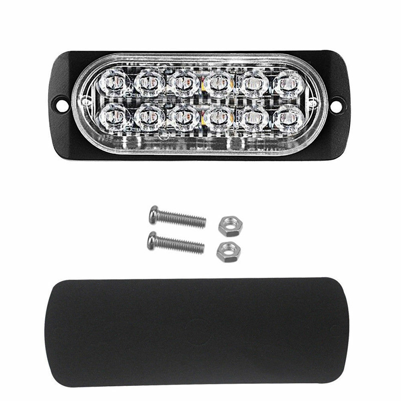 12LED Off-Road Auto Vrachtwagens Veiligheid Dringende Werken Fog Rood Licht 12V-24V 36W Super heldere Led Verlichting Rijden Fog Suv Boot Lamp