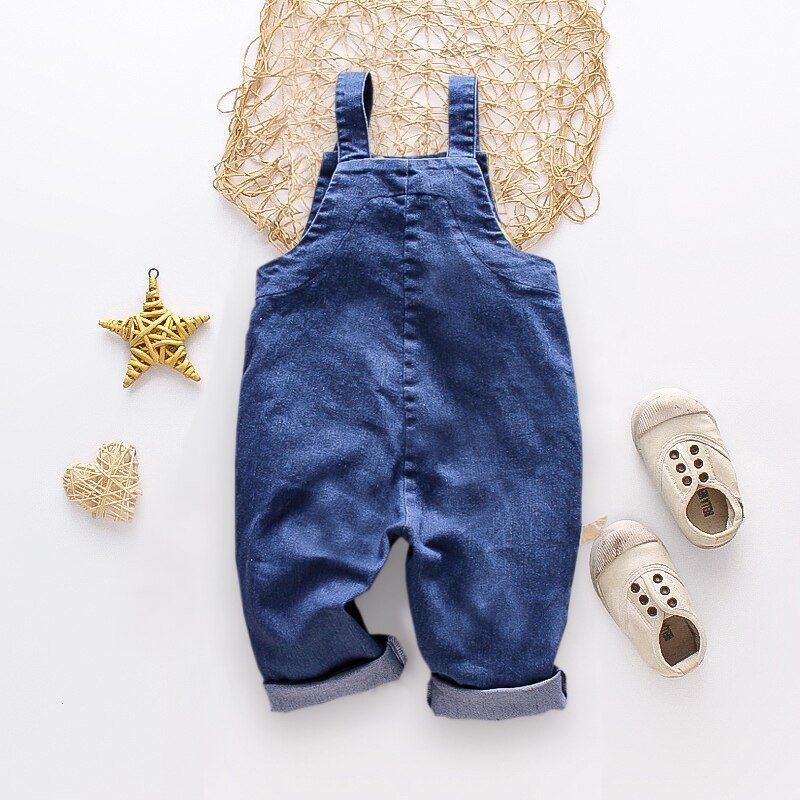 Diimuu Baby Kinderen Jongens Kleding Rompertjes Peuter Kids Overalls Denim Broek Casual Jumpsuits Lange Mouwen Cartoon Broek