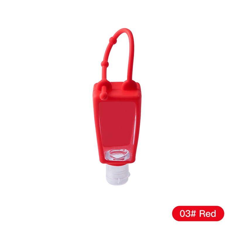 5 st 30ml silikon reseflaskor silikon påfyllningsbar klämbar behållare handsprit flaskor tom nyckelringshållare: 03