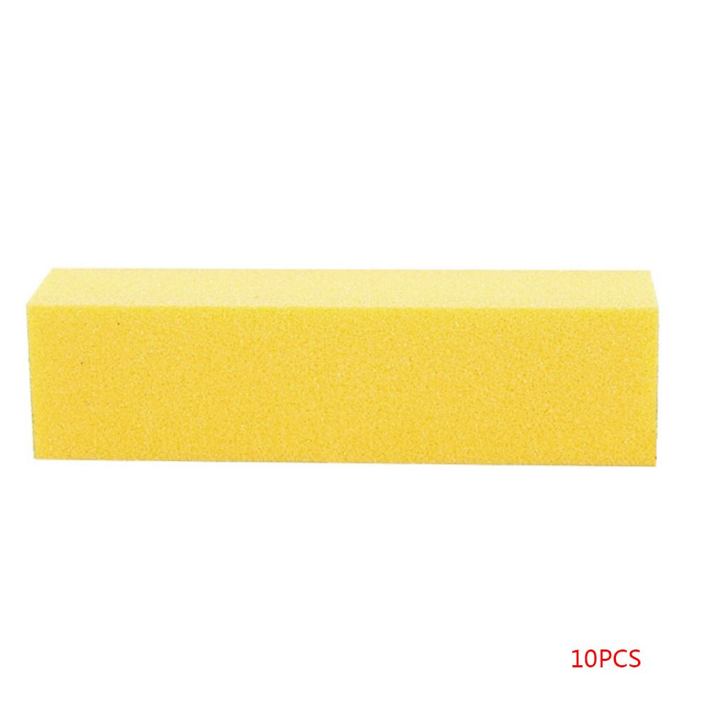 5Pcs/10Pcs Duurzaam Spons Nagelvijl Schuren Buffer Blok Polijsten Pedicure Manicure Nail Art Tool: 10PCS Yellow