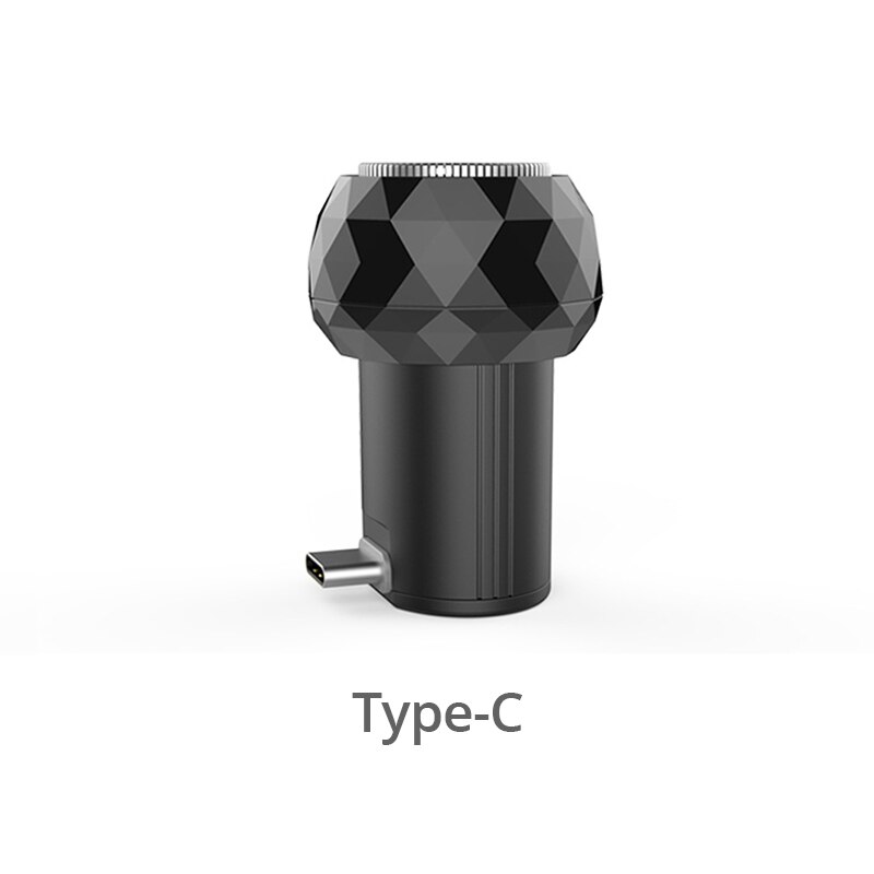 Rasoir Portable pour hommes, chargement USB, lumière bleue, s'applique à Type C, Micro USB, iPhone: Type-C