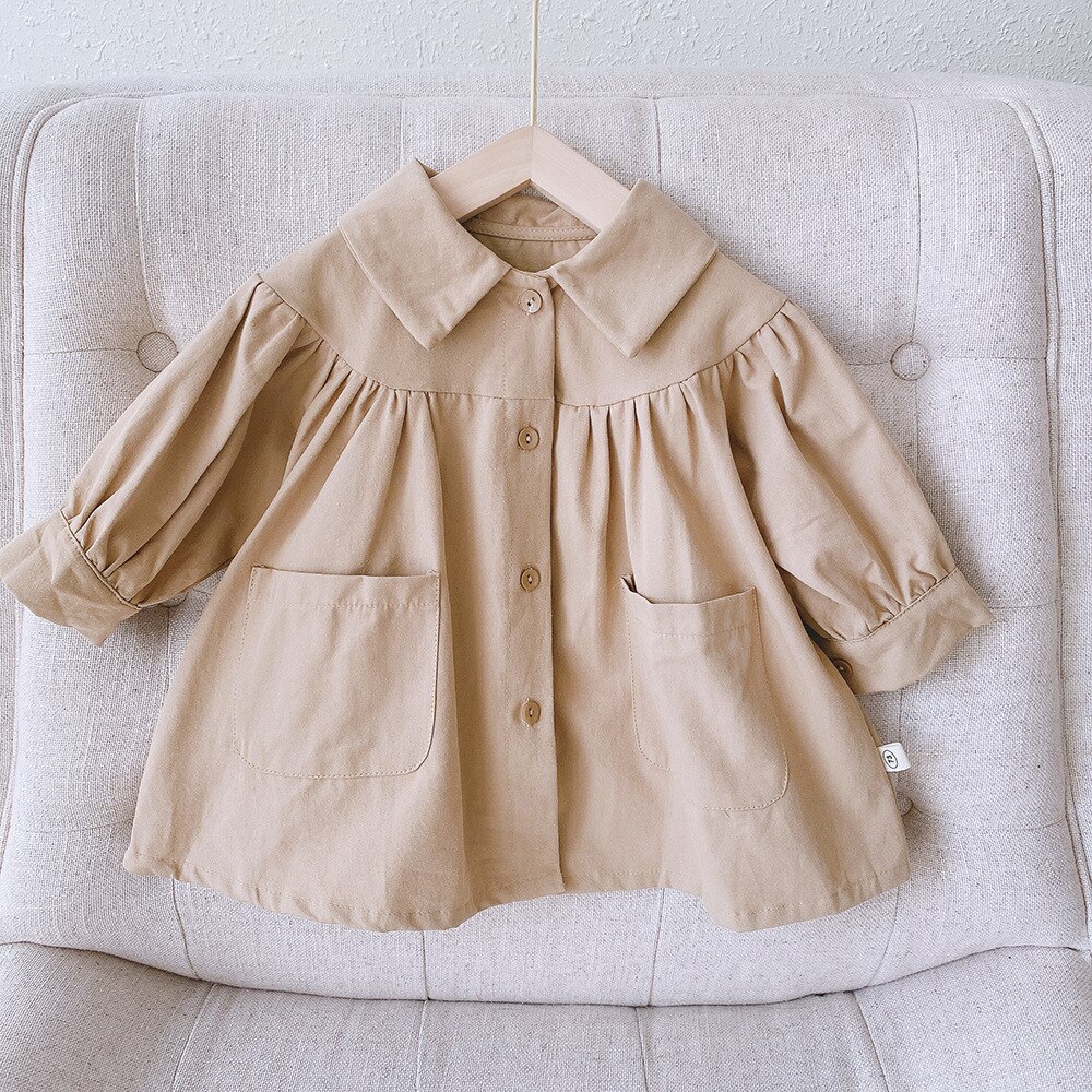 Baby girls jacket casual trench coats Kids Cotton Casual Jackets Children Clothes 0-8age