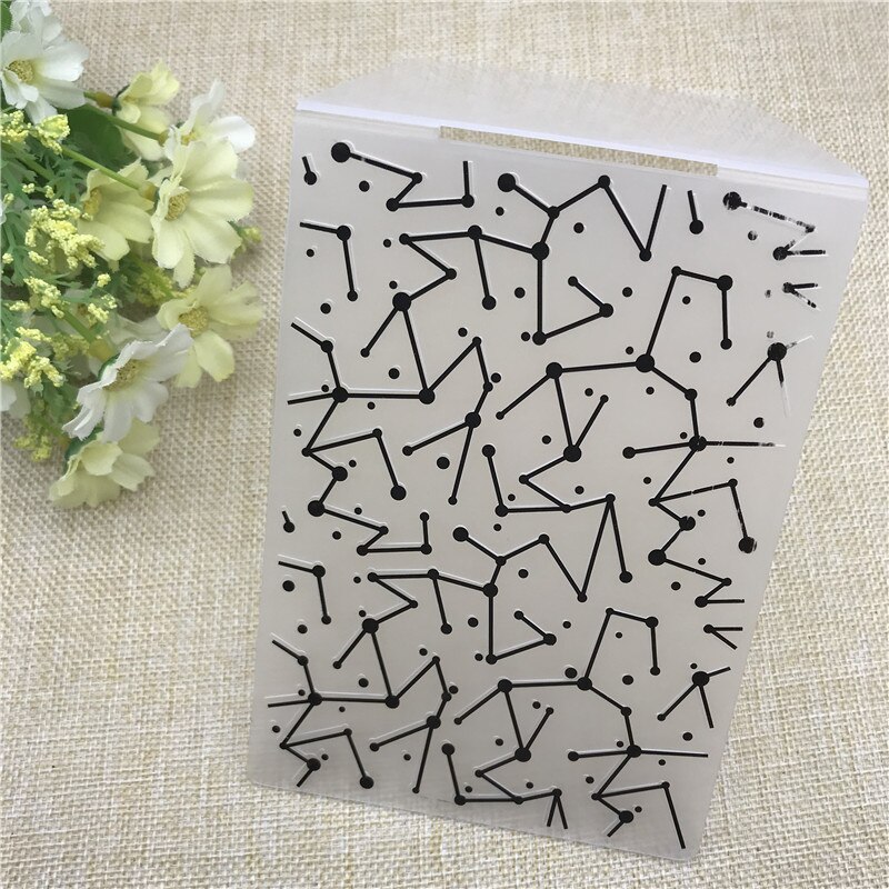 Star constellation diy plast preging mappe for scrapbook diy album kortverktøy plast mal