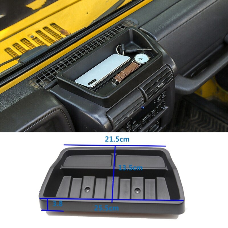 Car Center Console Dashboard Storage Box Tray Holder for Jeep Wrangler TJ 1997-2006: Default Title