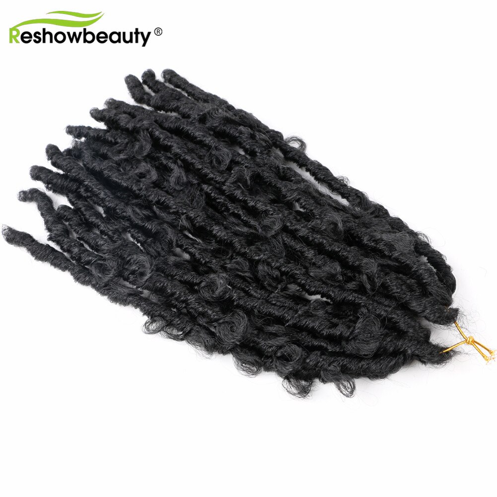 Butterfly Locs Crochet Hair Extension Synthetic Braiding Hair Faux Locs For Weave Extensions 20 Strands/Pack Reshowbeauty