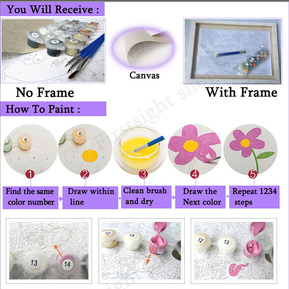 Framed Digital Oil Painting By Numbers Home Decor Craft Paint On Canvas Unique Picture Abstract Dance Girl Diy Painting