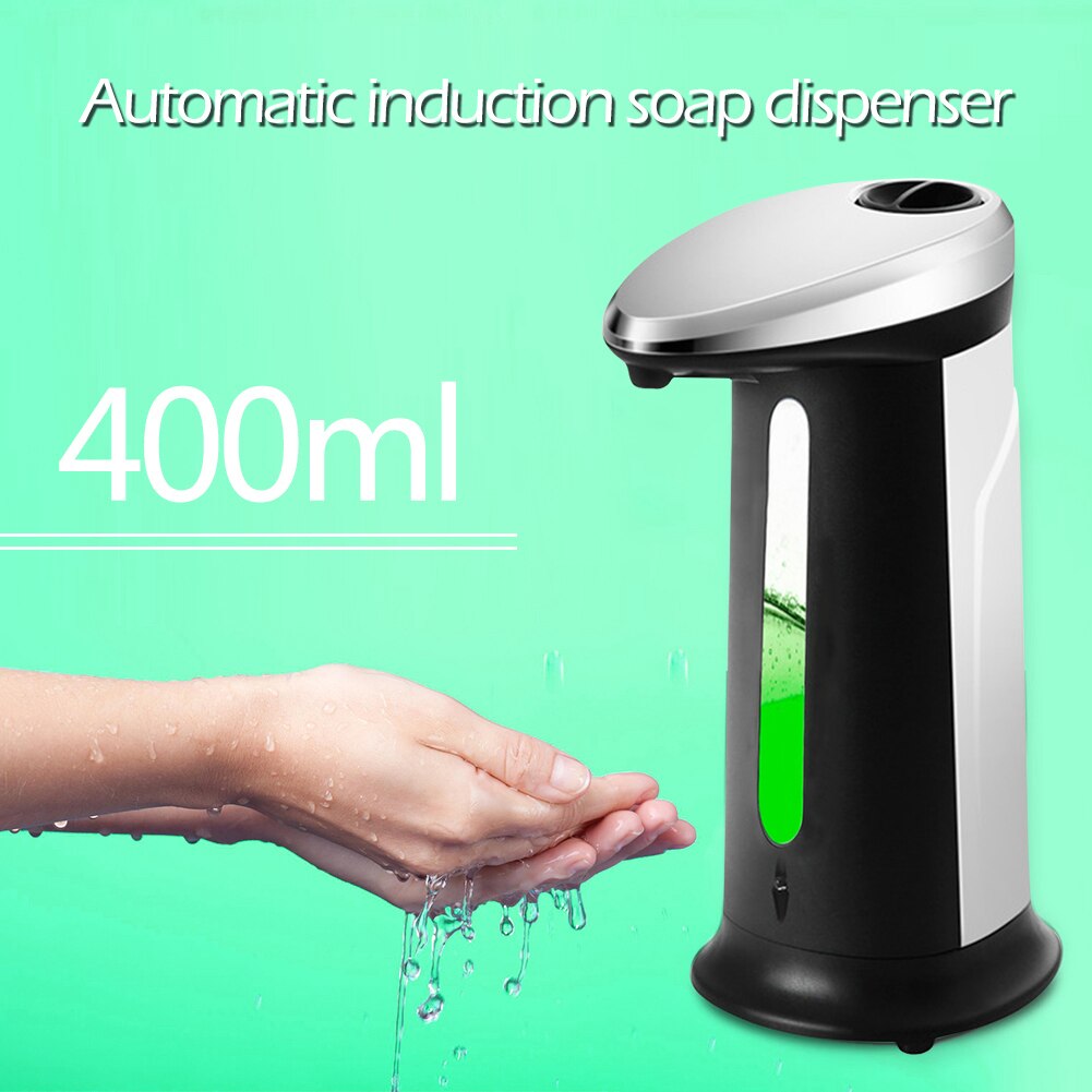 400ml Automatic Soap Dispenser Smart Sensor Hand Wash Liquid Sanitizer Container Plastic Detergent Shampoo Dispensers