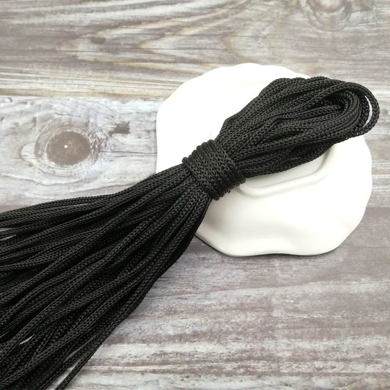 10meters 5mm nylon Rope Cords Craft Decorative Twisted Thread DIY handmade Accessories home Decoration Cord: Black