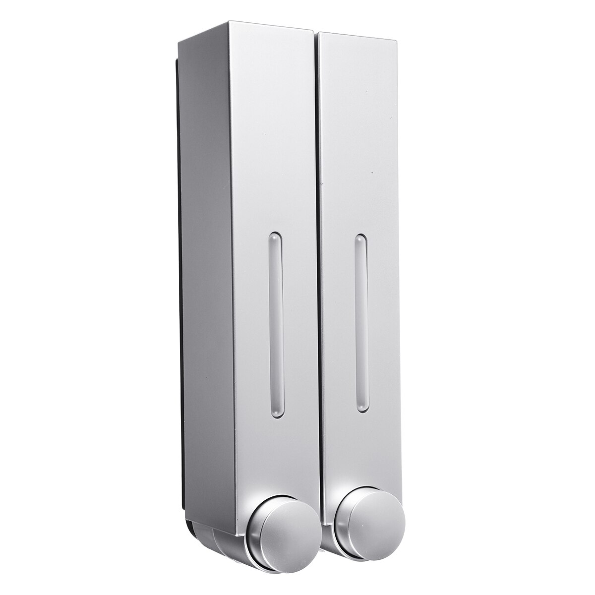 Wall Mounted Soap Dispenser Bathroom Liquid Soap Dispenser Washing Lotion Hand Shampoo Body Shower Cleaning: Silvery Single