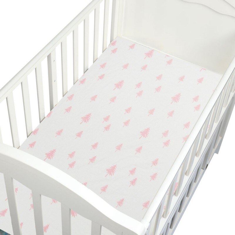 Vugge ark spædbarn baby pige dreng ark geometriske træ monteret vugge ark toddler seng madrasser standard madras: 6