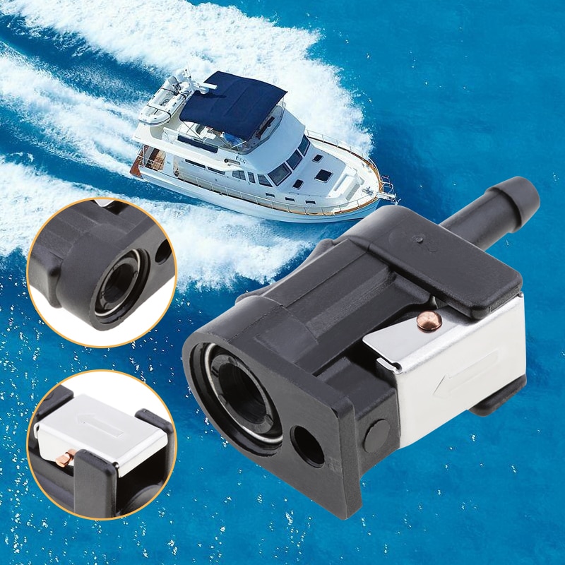 Fuel Hose / Line Connector Fitting for Yamaha Outboard Motor 6mm 5/16 Inch Tank Side Boat Engine Fuel Line Connectors Fittings