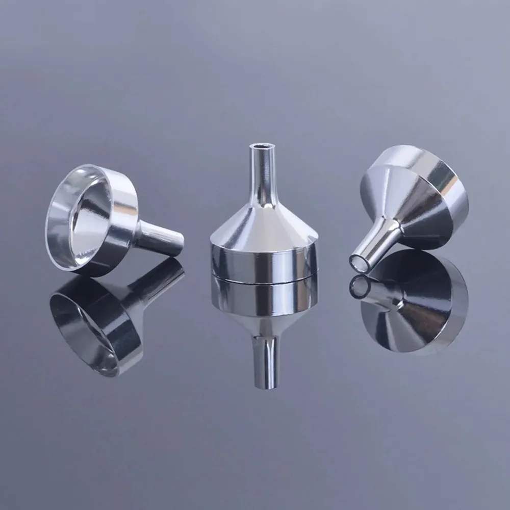 5 Stuks Rvs Mini Trechter Keuken Olie Vloeibare Trechter Met Afneembare Filter Brede Mond Trechter Voor Inblikken Keuken gereedschap