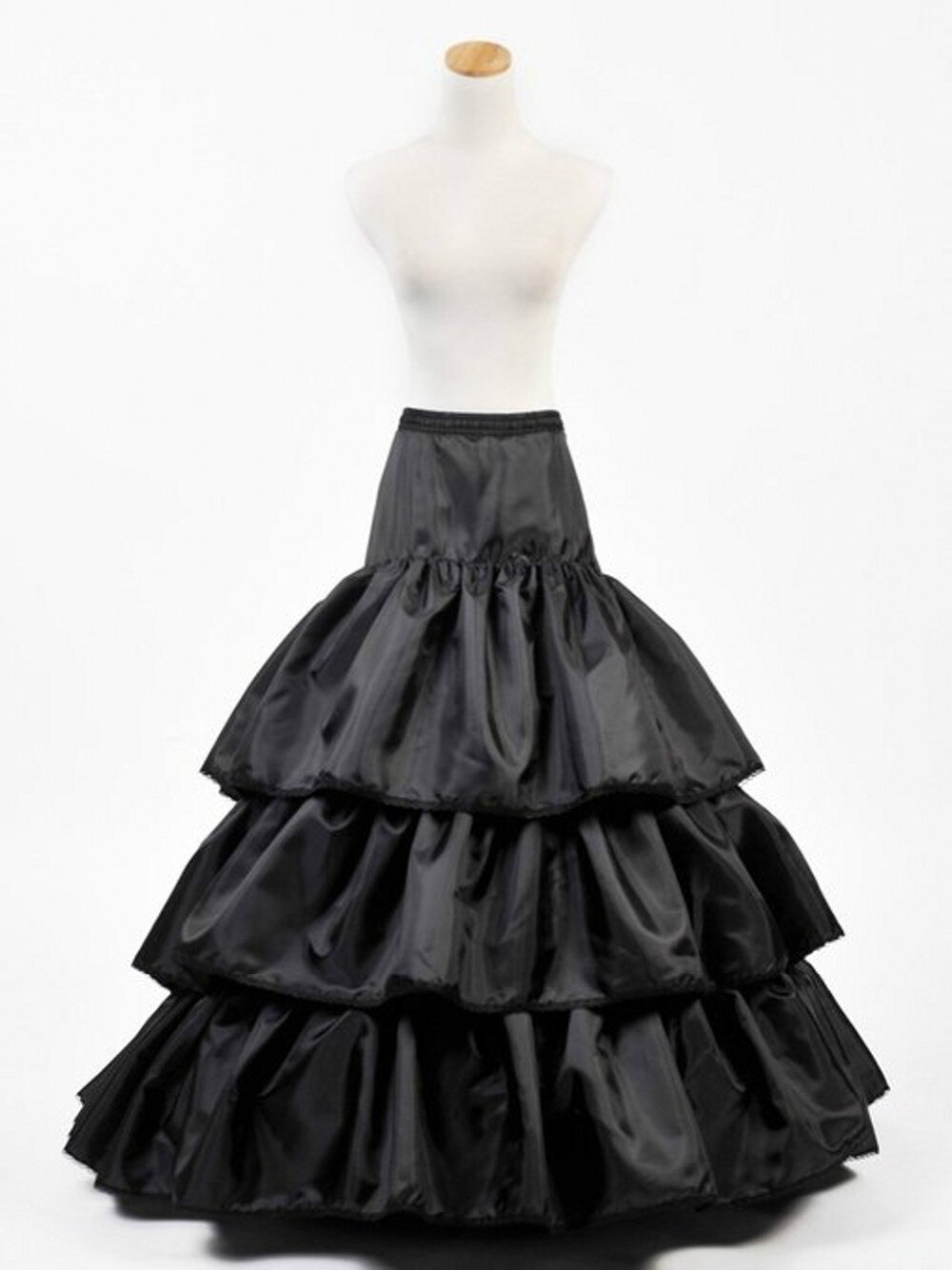 Jupon sirène en Satin noir bon marché pour robe de mariée, sous-jupe,